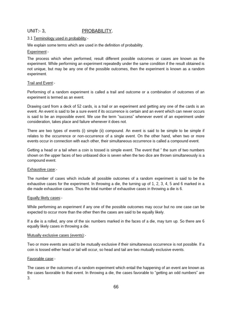 Unit 3. | PDF | Mathematics | Probability Theory