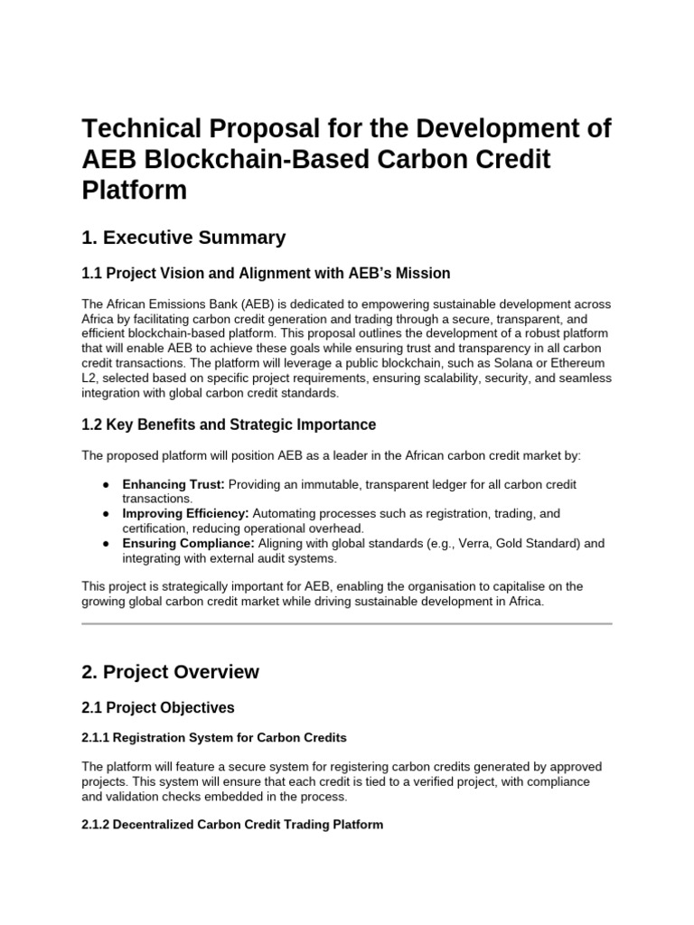 Blockchain Carbon Credit Platform | PDF | Software Development Process ...