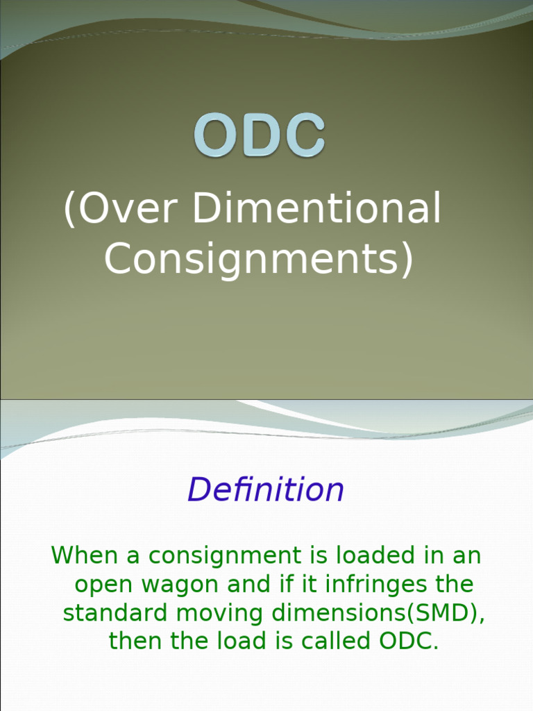 ODC Consignment Classification and Clearance | PDF | Manufactured Goods ...