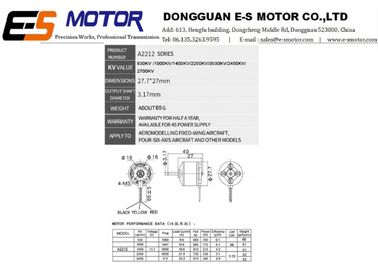 222c434c - A2212 Brushless Motor | PDF