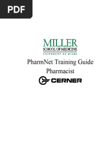 Cerner PharmNet for Pharmacist ( PDFDrive )
