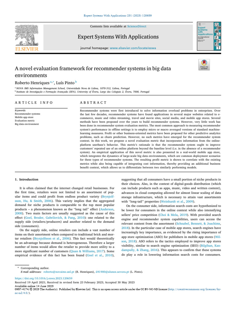 Novel Evaluation Framework for Recommender Systems | PDF | Mean Squared ...