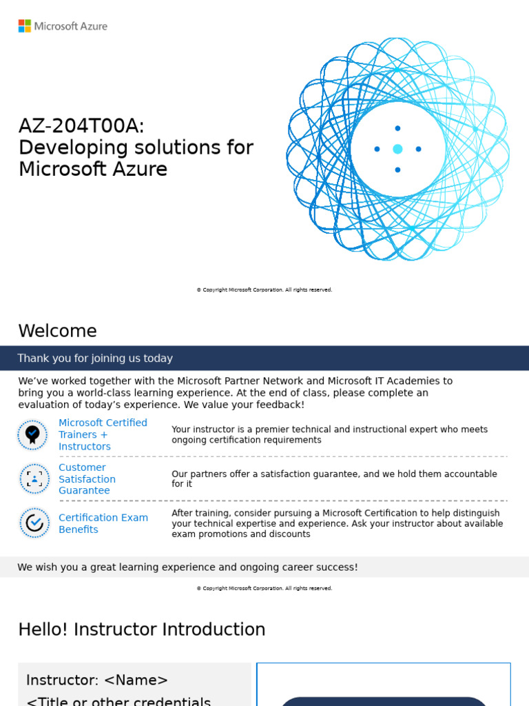 AZ 204T00A PowerPoint 00 | PDF