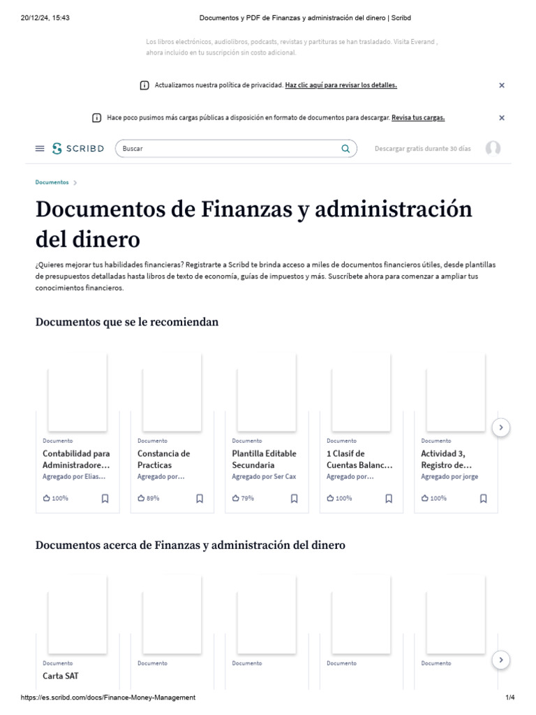 Documentos y PDF de Finanzas y Administración Del Dinero - Scribd | PDF ...