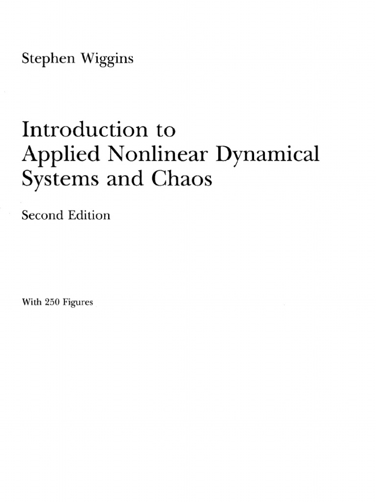 Introduction To Applied Nonlinear Dynamical Systems and Chaos | PDF