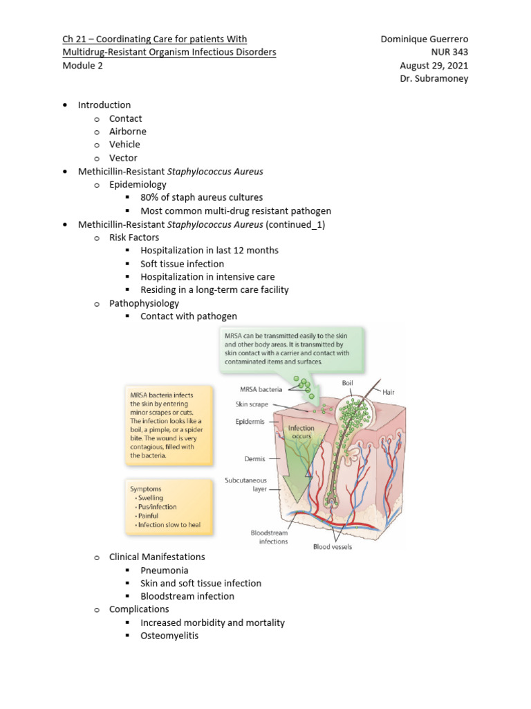 Coordinating Care for MDR Infections | PDF | Methicillin Resistant ...