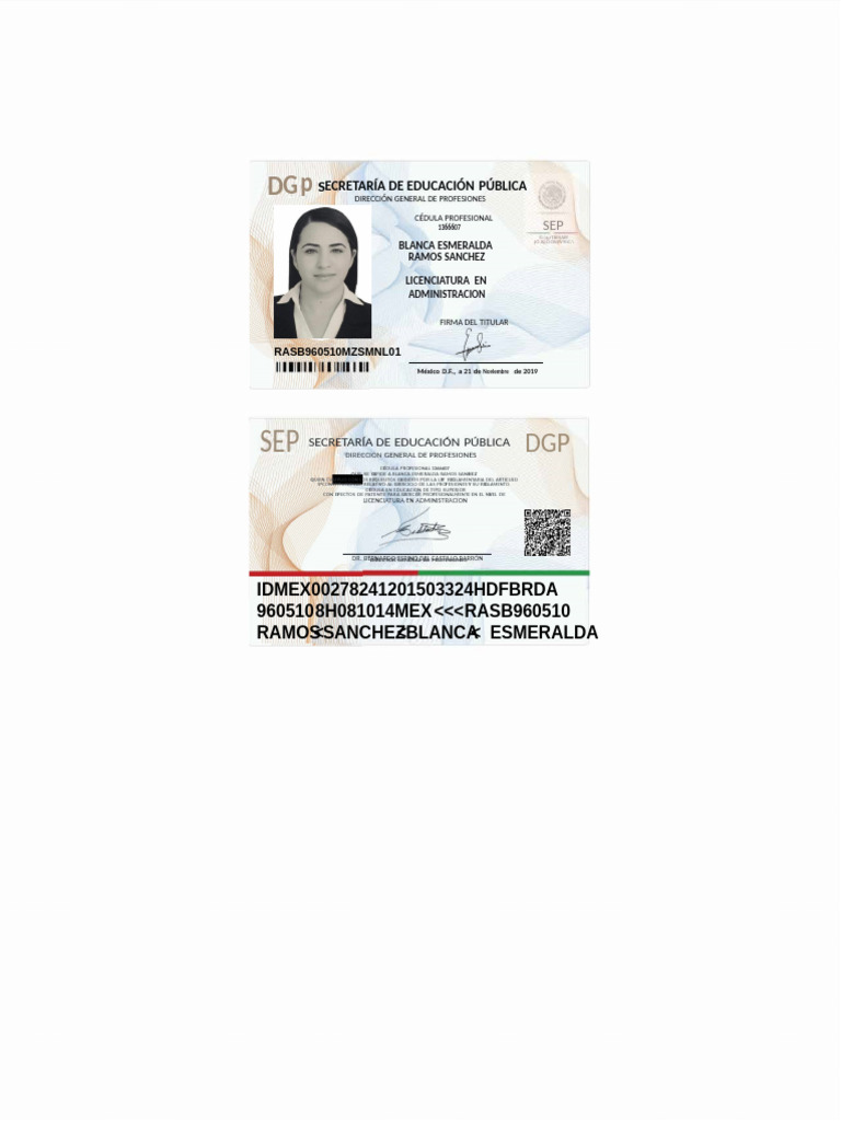Cedula Profesional | PDF