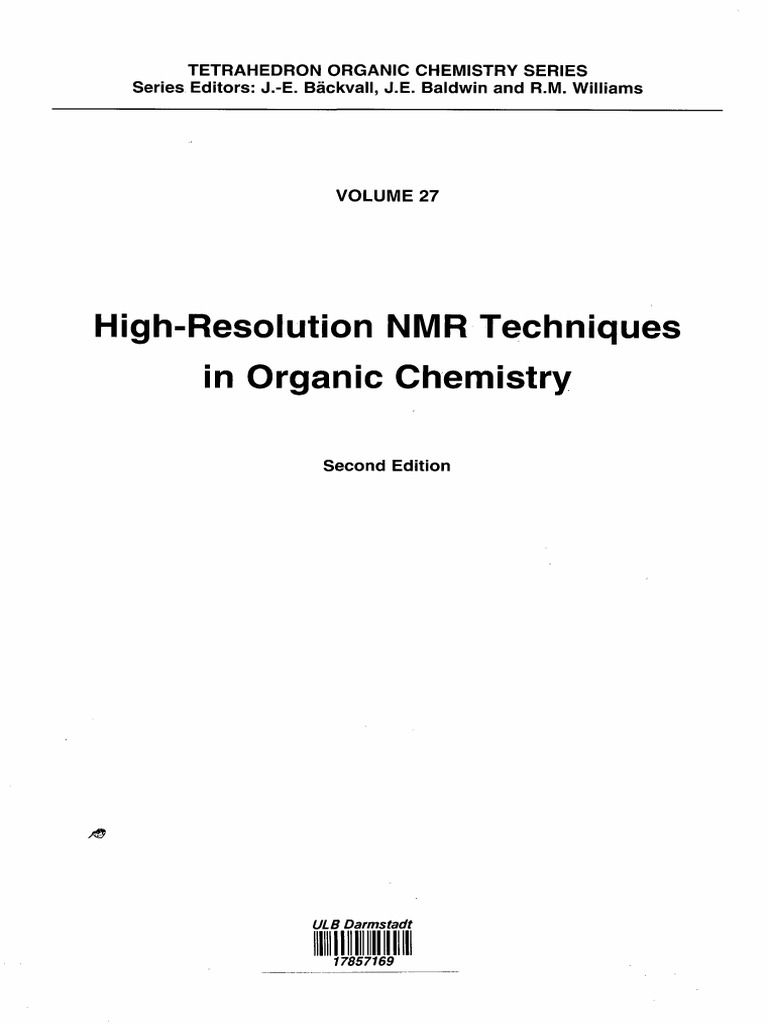High-Resolution NMR Techniques Overview | PDF | Two Dimensional Nuclear ...