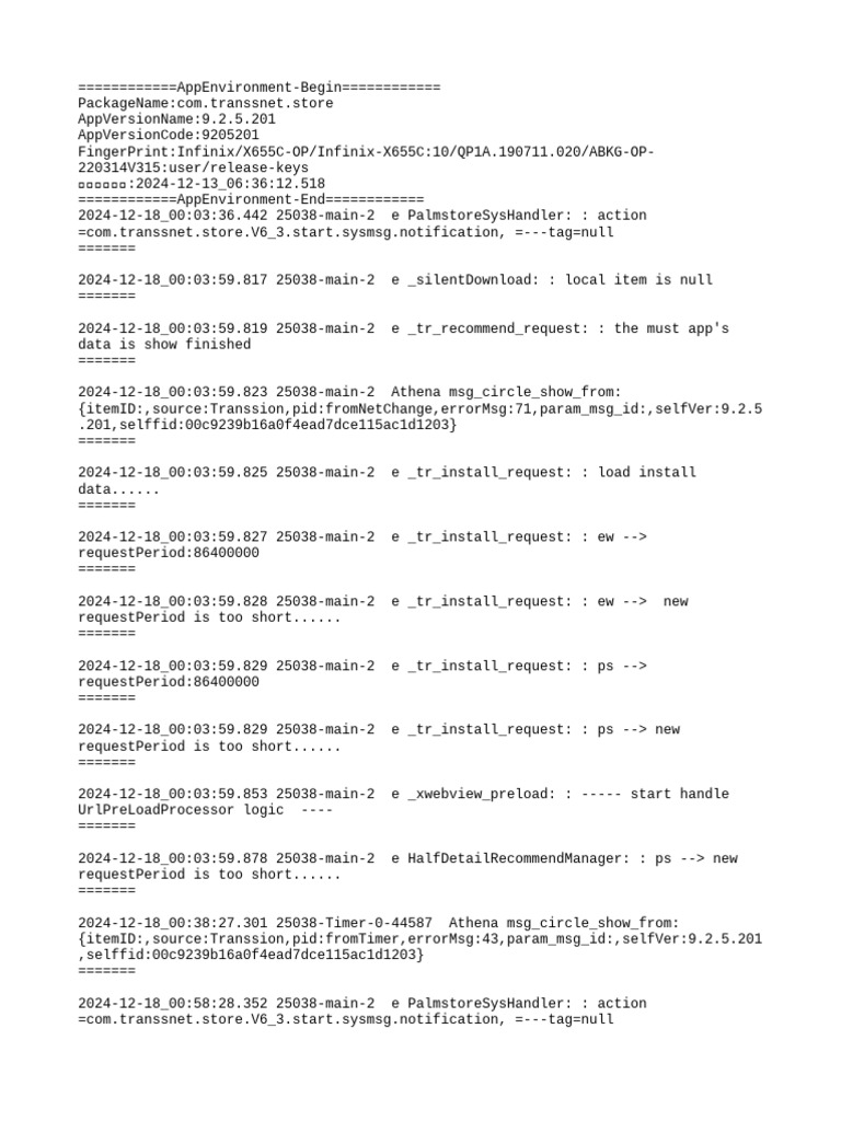 App Debug Logs for Developers | PDF