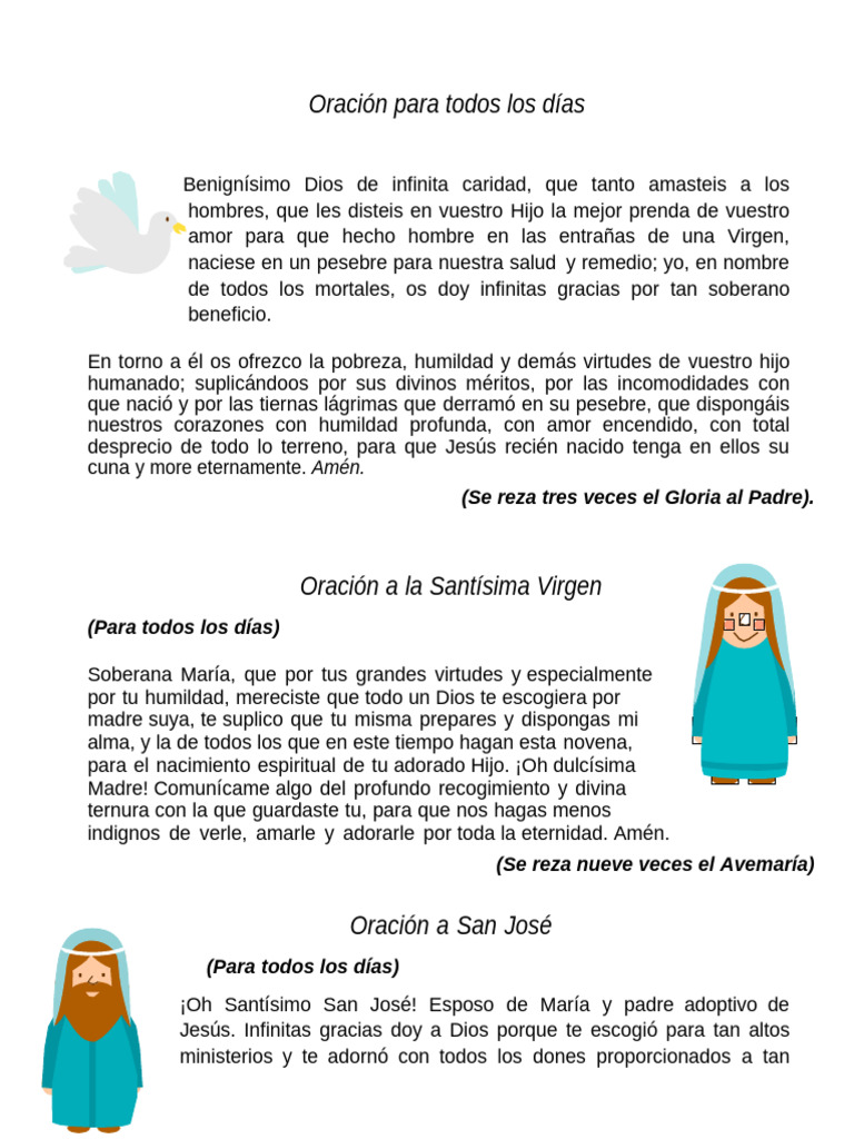Oraciones Diarias para el Niño Jesús | PDF | Creencia religiosa y ...