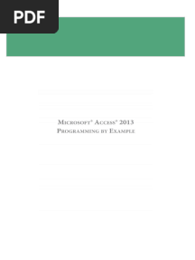 Download Microsoft Access 2013 Programming by Example with VBA XML and ASP 1st Edition Julitta Korol ebook All Chapters PDF