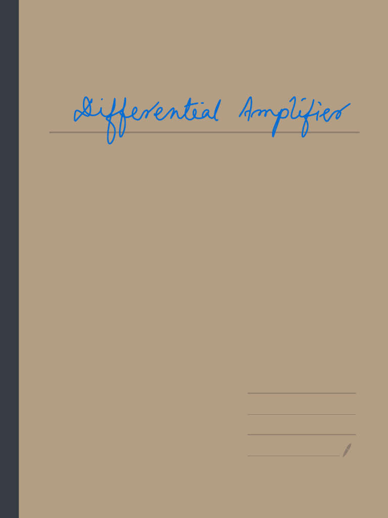 Understanding Differential Amplifiers | PDF | Amplifier | Electrical ...