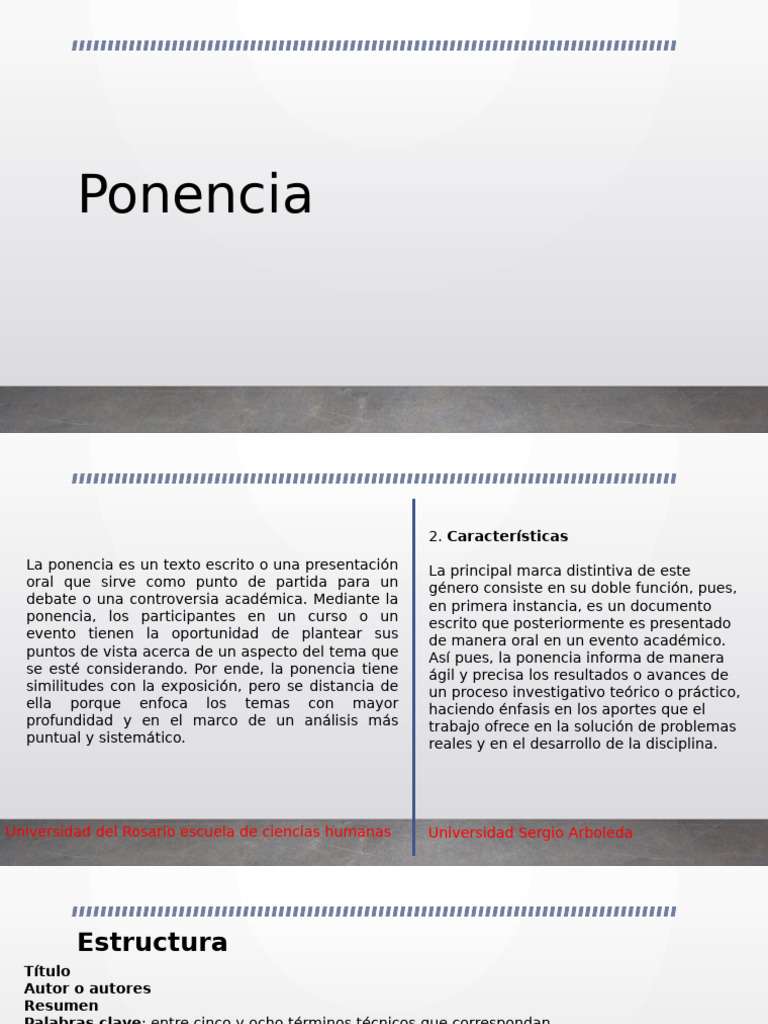 Estructura y Propósito de una Ponencia | PDF | Ciencias Sociales ...