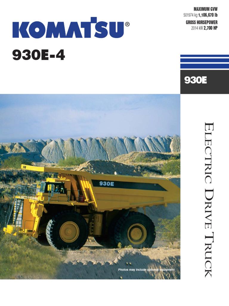 Komatsu 930E-4 Electric Drive Truck Specs | PDF | Tire | Brake