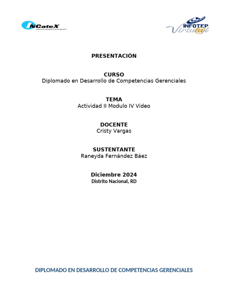 Actividad Ii Módulo 4 | PDF