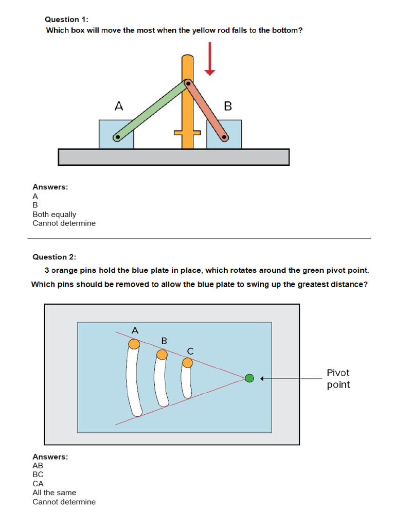 Mechancial Reasoning Questions Sent To Proofing | PDF