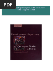 Download ebooks file Development Hegemony NGOs and the State in India Sangeeta Kamat all chapters