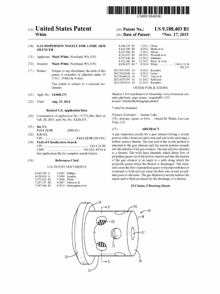 US9188403 | PDF | Projectiles | Flight
