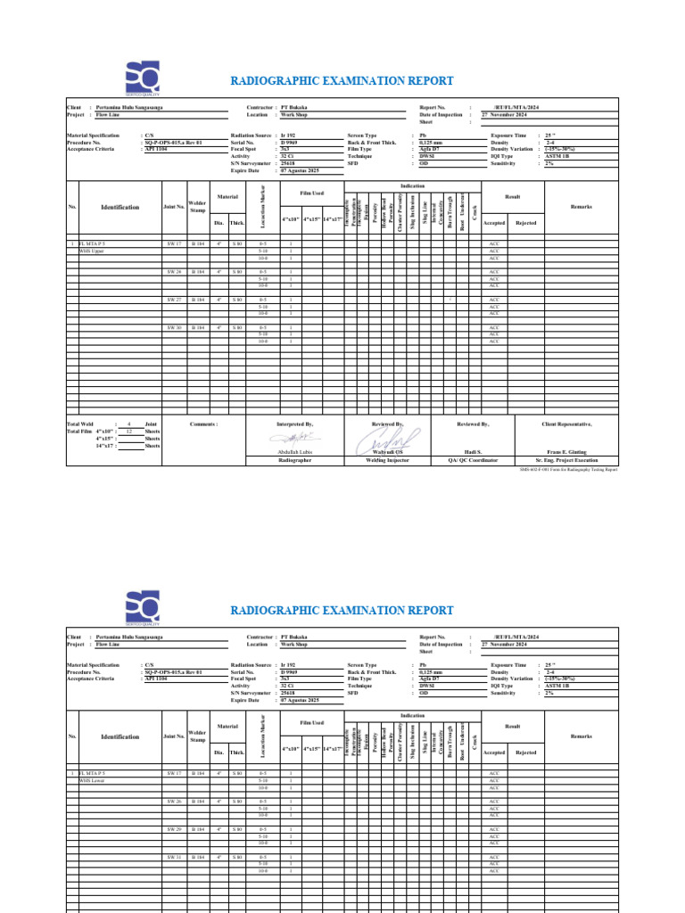 REPORT-RT-SERTCO 27 Nov 24 ( M P5) | PDF | Welding | Construction