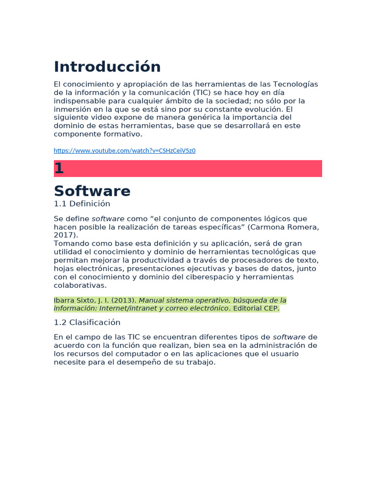 Importancia del Software y TIC en la Productividad | PDF | Software de ...