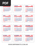 Calendario 2026 Argentina con Feriados | PDF