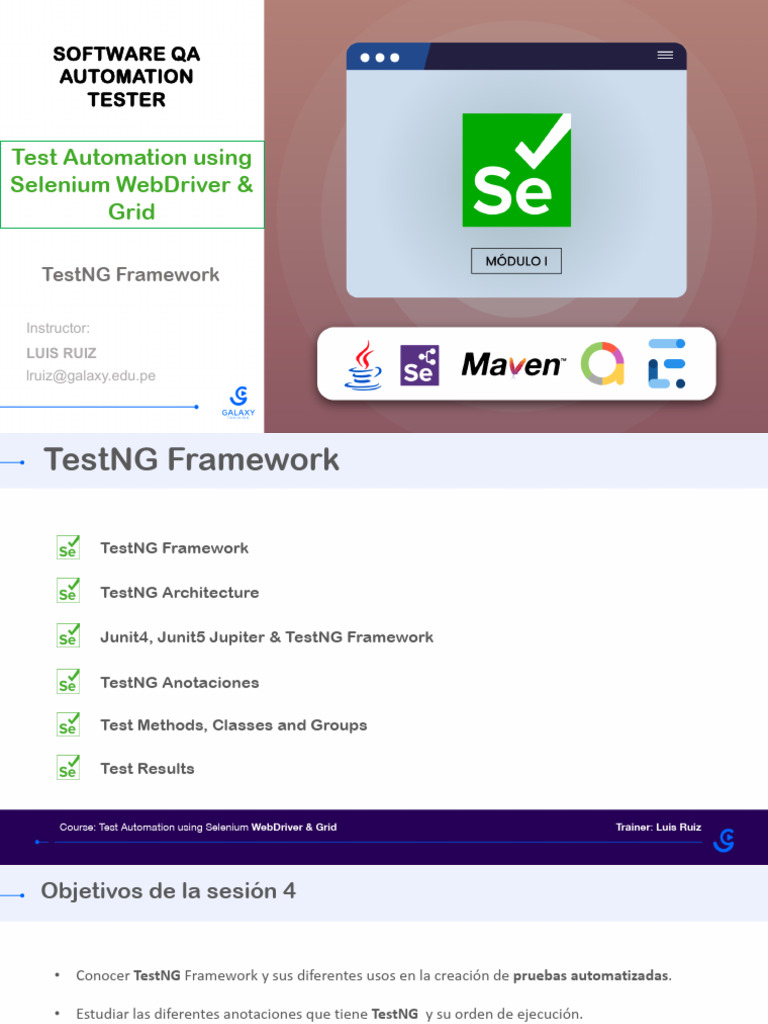Session 04 QA | PDF | Selenio (software) | Tecnologías de la información