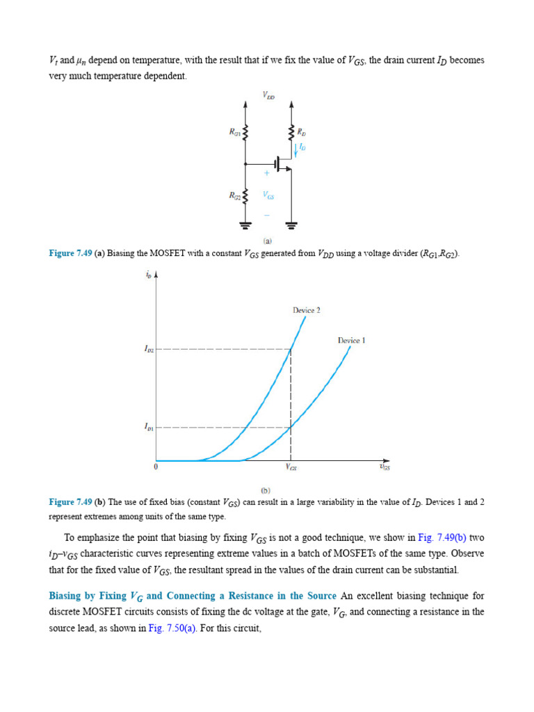 MOSFET Biasing Techniques and Variability | PDF