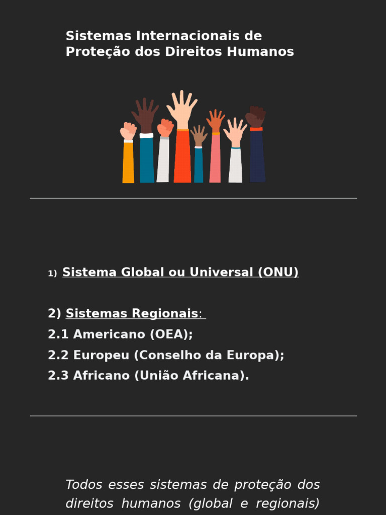 Sistemas de Proteção dos Direitos Humanos | PDF | Direitos Humanos ...