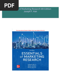 [FREE PDF sample] Essentials of Marketing Research 6th Edition Joseph F. Hair ebooks