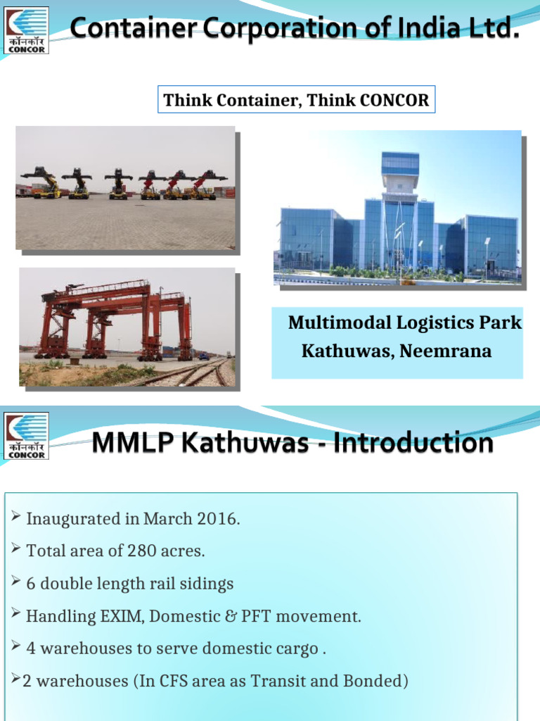 Multimodal Logistics at Kathuwas | PDF | Transport | Rail Transport