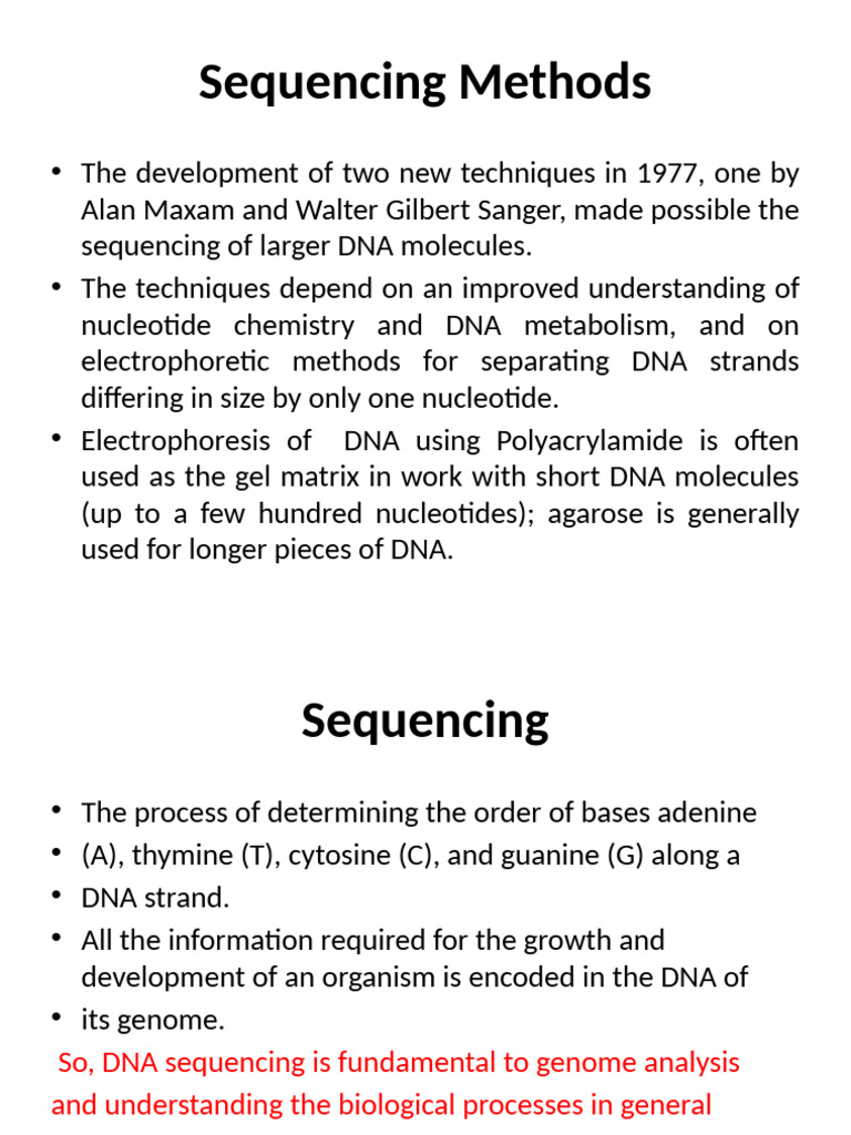 Sequencing Methods | PDF