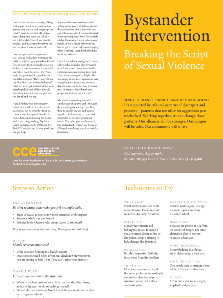 Bystander Intervention Against Sexual Violence | PDF