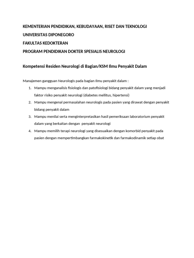 Rev 1 TOR ILMIAH BAGIAN NEUROLOGI | PDF