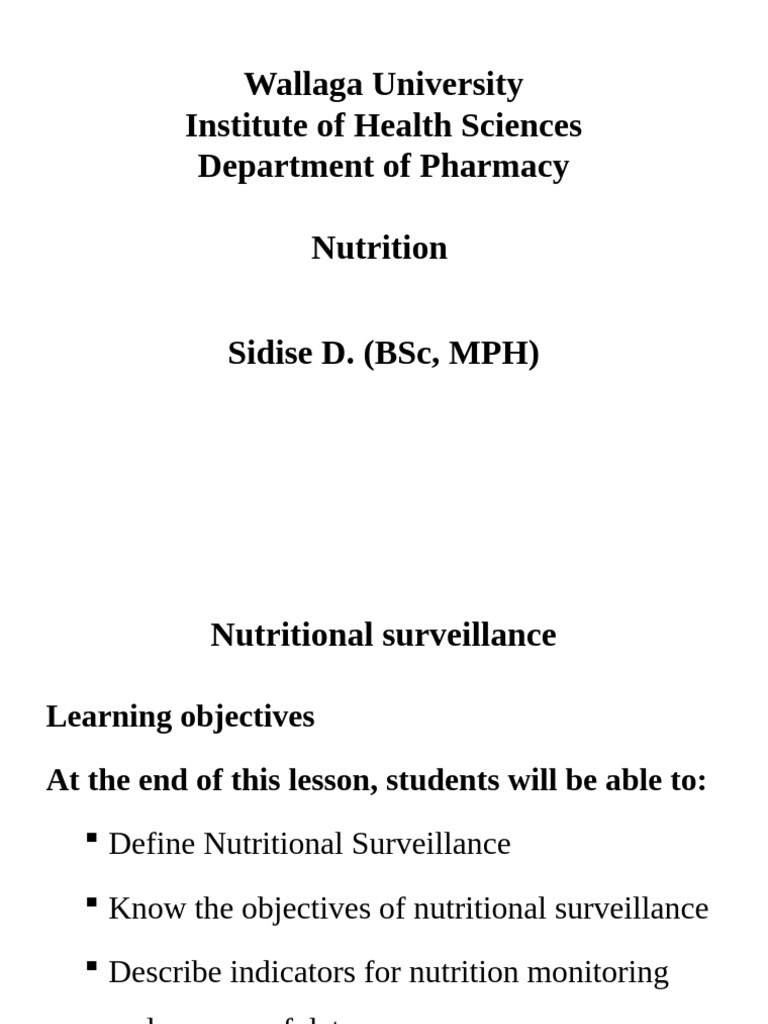 Nutritional S&I | PDF | Malnutrition | Nutrition
