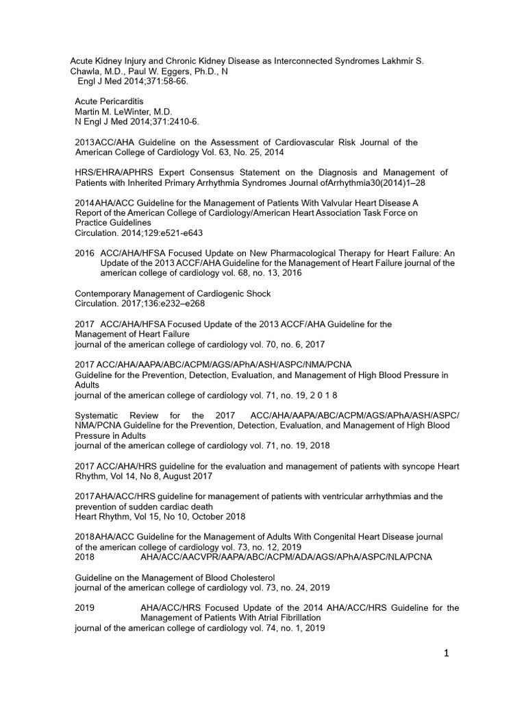Medical Guidelines and Reviews 2014-2019 | PDF | Cardiology ...
