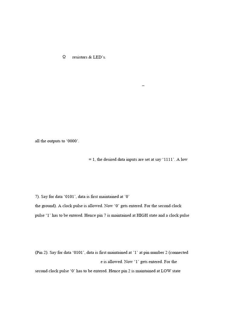 IC 74194 Universal Shift Register Guide | PDF | Digital Electronics ...