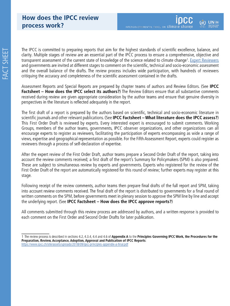 Understanding the IPCC Review Process | PDF | Intergovernmental Panel ...