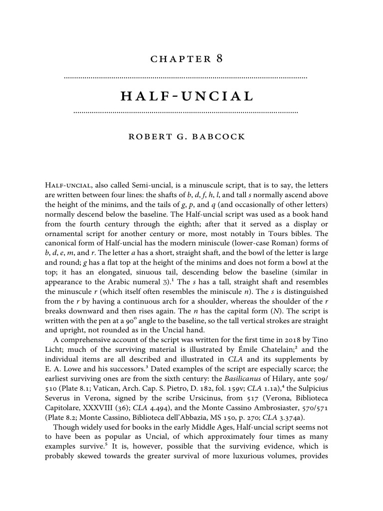 Understanding Half-Uncial Script | PDF | Calligraphy | Collation