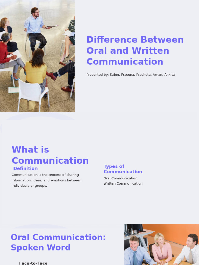 Oral vs Written Communication Explained | PDF