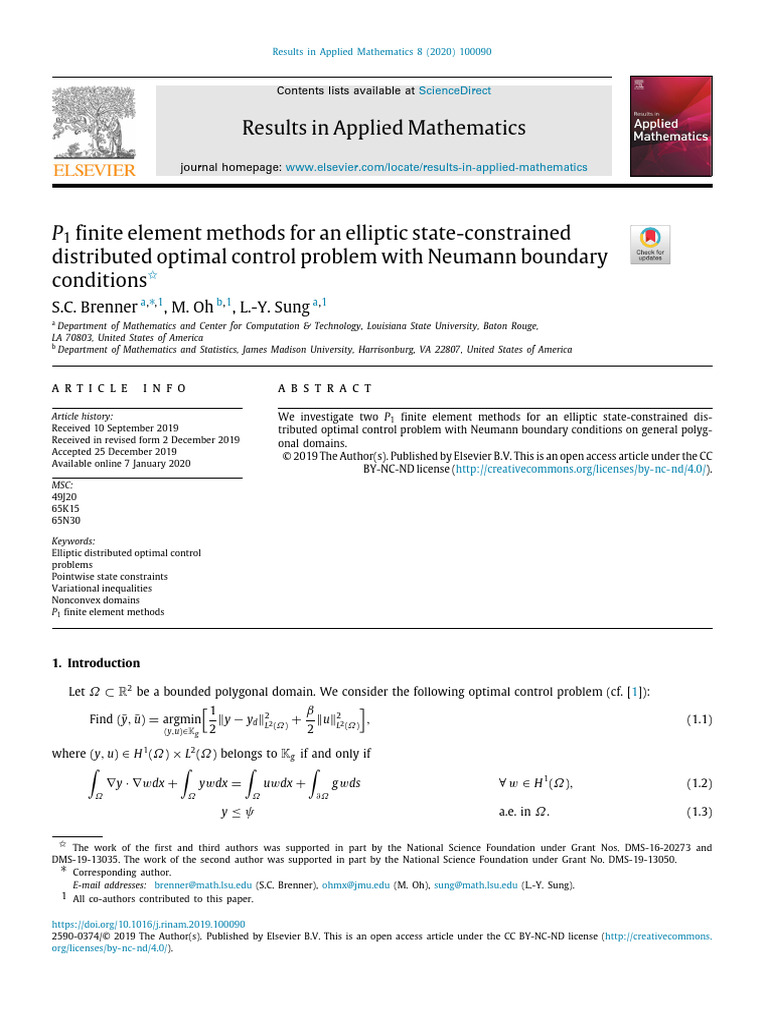 Finite Element Methods for State-Constrained Control | PDF | Finite ...