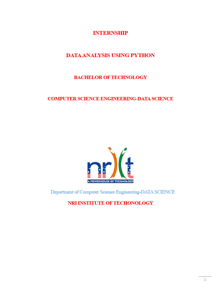 Data Analysis Internship Report | PDF | Data | Spatial Analysis