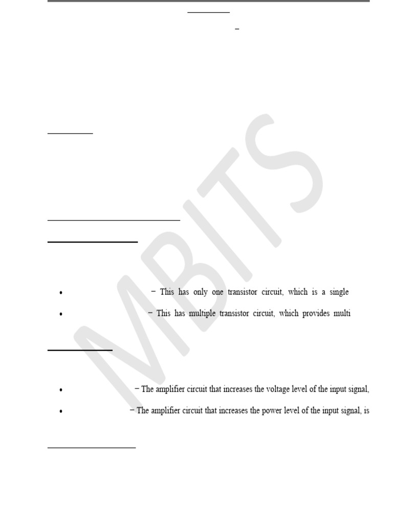 MODULE 2 AC_edited | PDF | Amplifier | Bipolar Junction Transistor