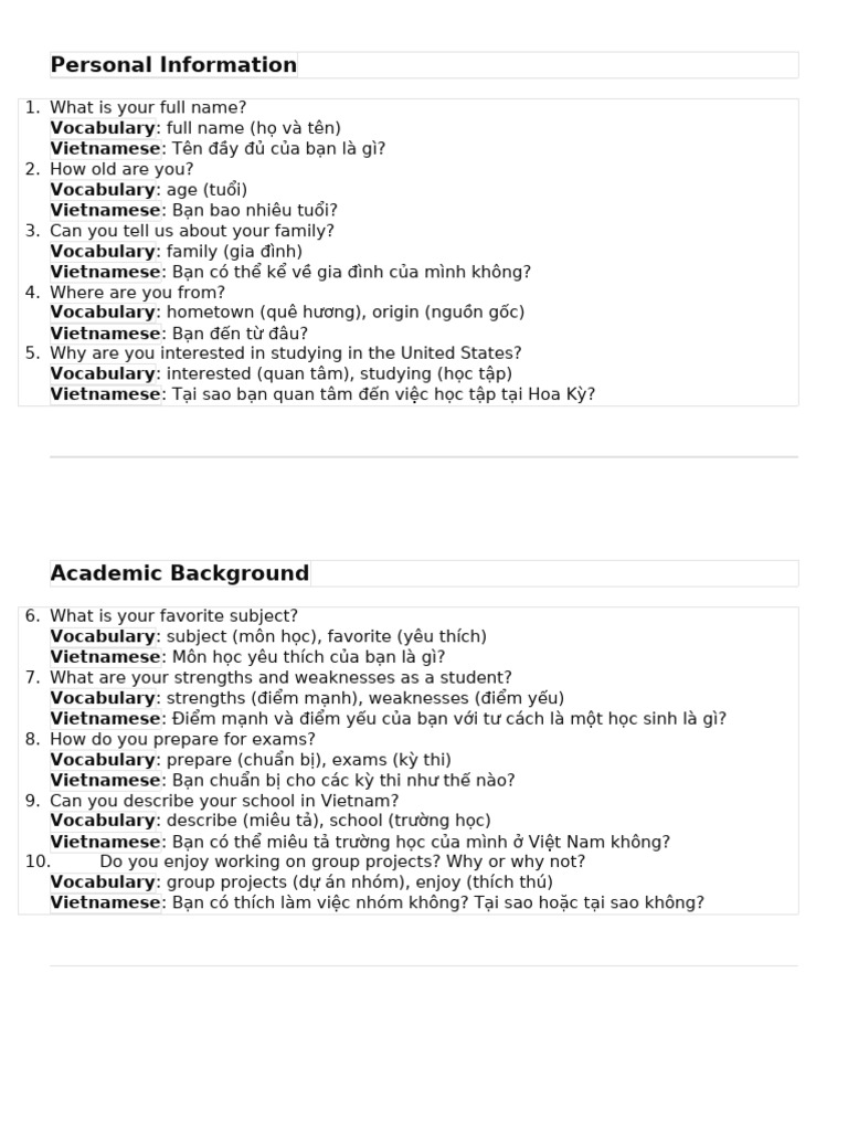 Mock Interviews2 | PDF