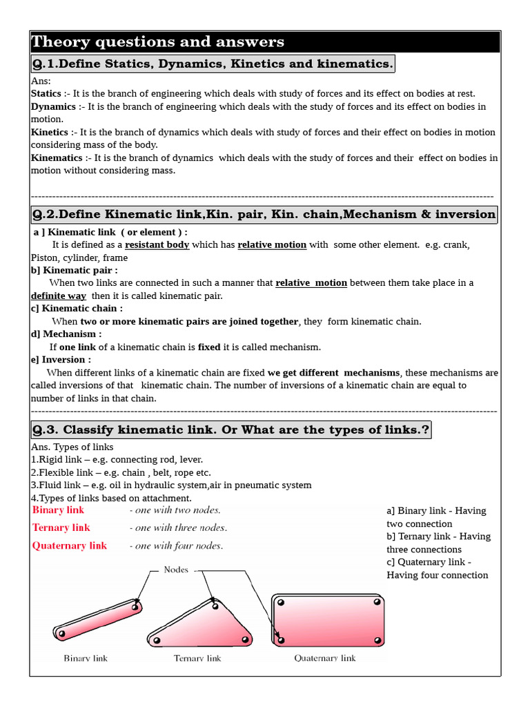 Tom Unit 1 | PDF | Machines | Kinematics