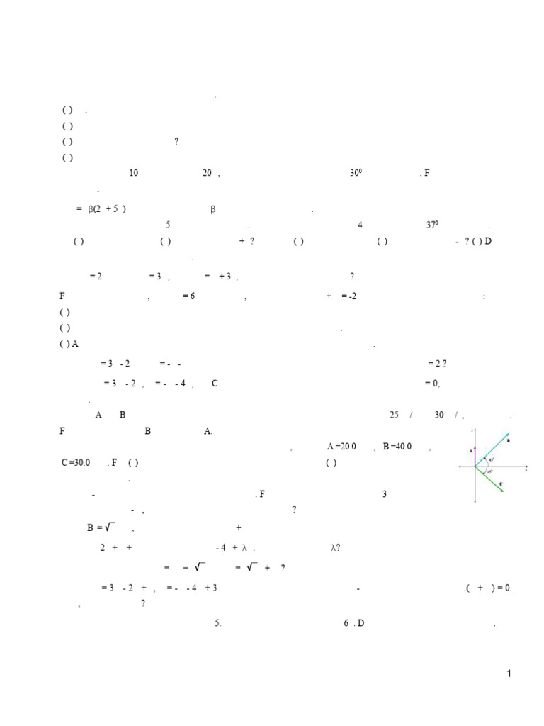 Worksheet1 | PDF | Euclidean Vector | Norm (Mathematics)