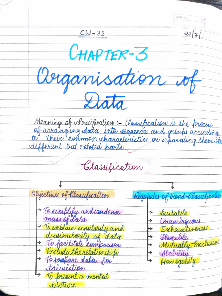 Data Organization and Classification | PDF