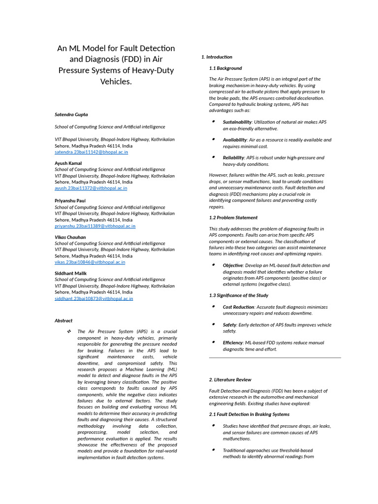 ML Model for Fault Detection in APS | PDF | Machine Learning | Support ...