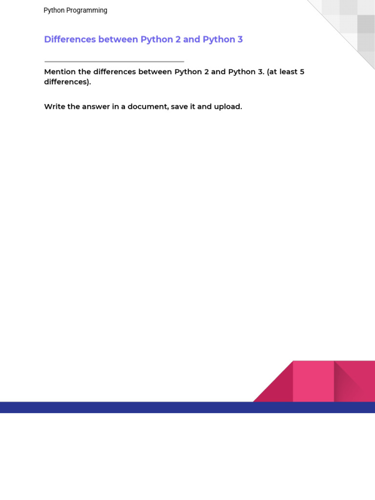 Python 2 vs 3 Differences Explained | PDF
