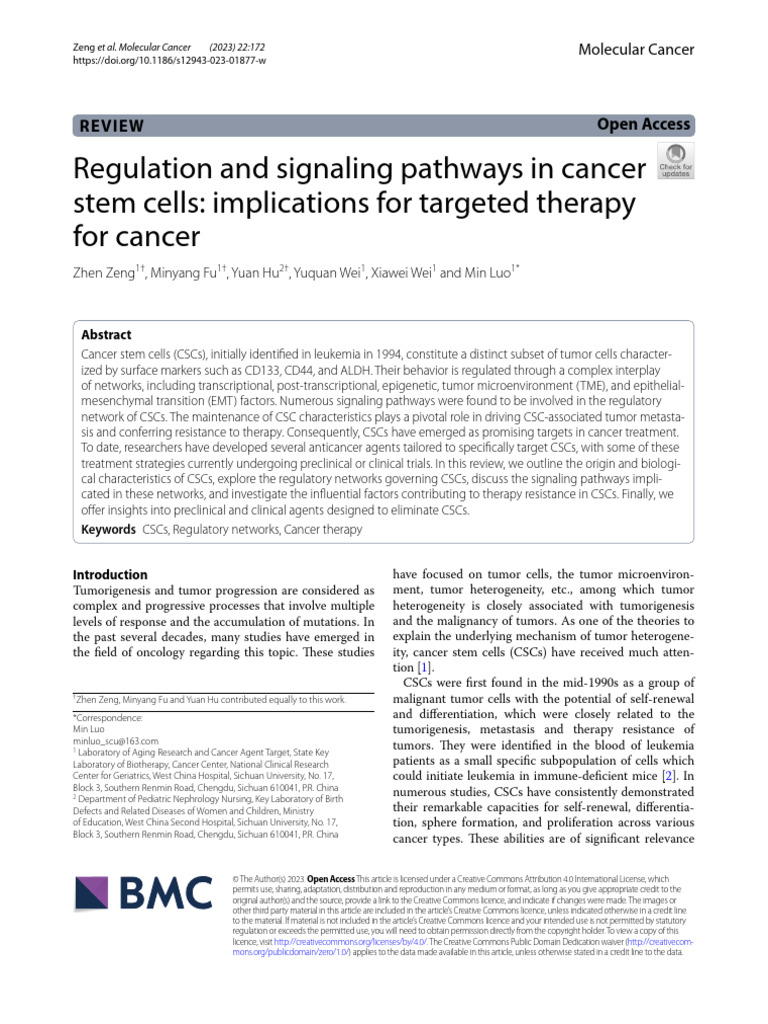 Regulation and signaling pathways in cancer | PDF | Myc | Micro Rna