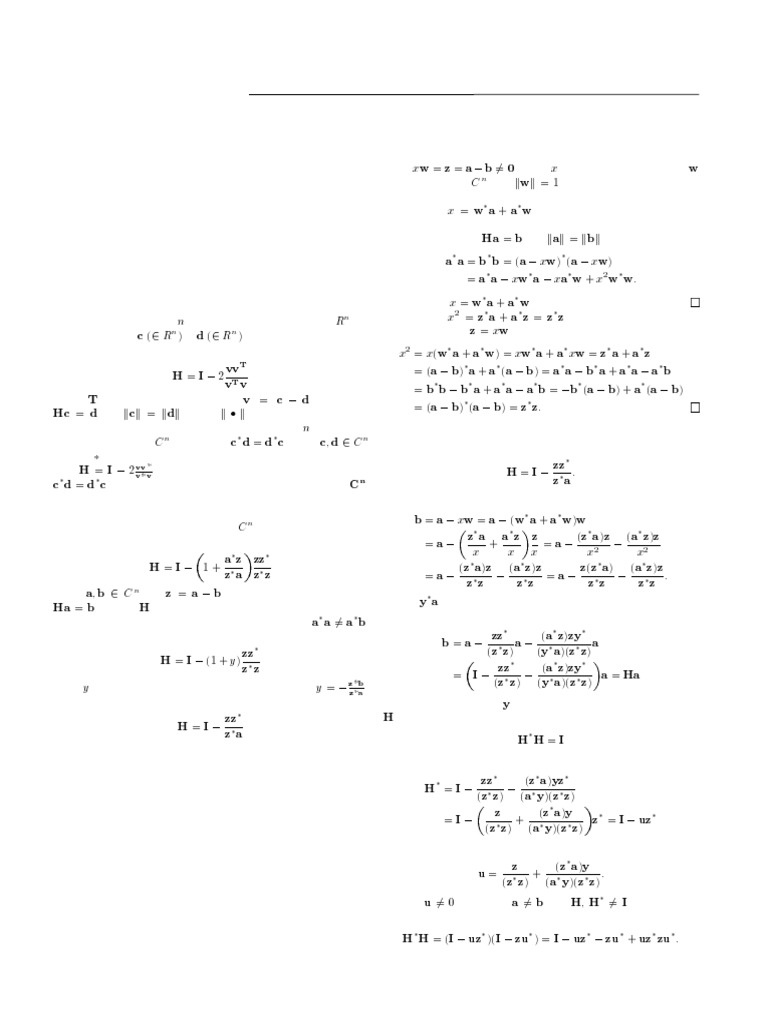 Correspondence: The Complex Householder Transform | PDF | Fast Fourier ...
